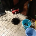 キッチン排水詰り　高圧洗浄